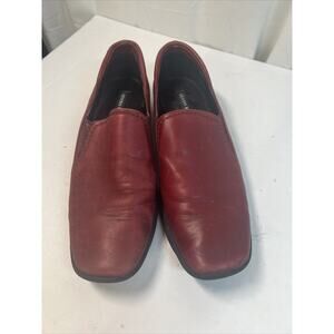 Sesto Meucci Womans Leather Loafers Maroon/Red 7